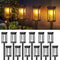Upgraded Solar Pathway Lights 2700K Warm White Super Bright Outdoor Walkway Lighting Set 8