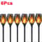 Solar Flame Torch Lights Flickering Waterproof Outdoor Garden And Pathway Decor Set 9