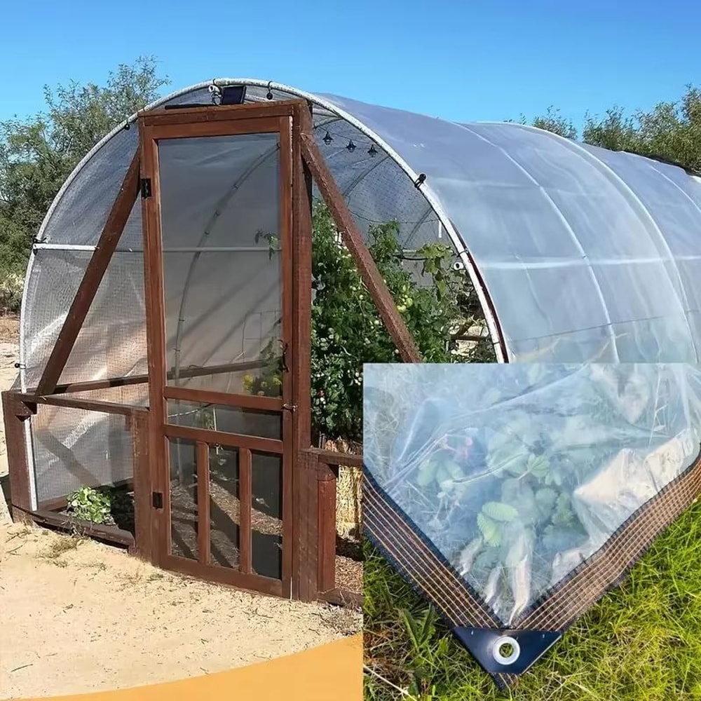 Transparent Waterproof Garden Tarpaulin Thickened Plastic Oilcloth For Plant Protection 2