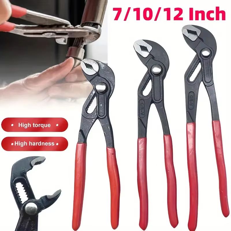 Large Opening Universal Adjustable Wrench Pliers 7in 10in Or 12in Quick Release Hand Tool 0