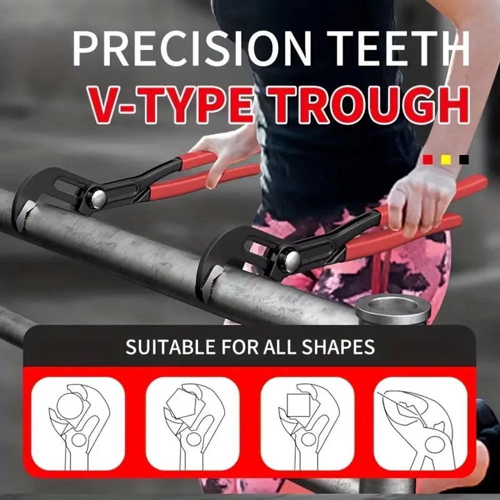 Large Opening Universal Adjustable Wrench Pliers 7in 10in Or 12in Quick Release Hand Tool 2