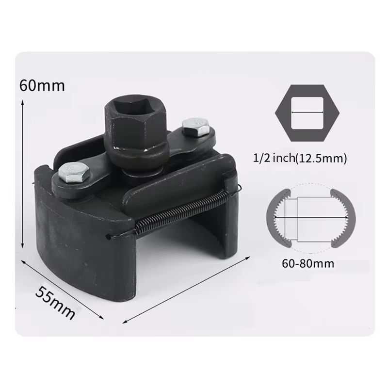 Adjustable Two Jaw Oil Filter Wrench 236315in Quick Release Automotive Repair Tool 5