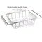 Retractable Sink Drain Rack Adjustable Dish And Produce Washing Basket For Kitchen Sink 9