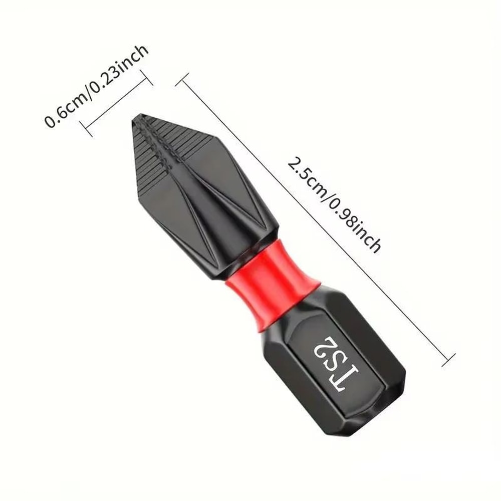 20Piece Magnetic Phillips Screwdriver Bit Set S2 Steel 098in Hex Shank Impact Bits 5