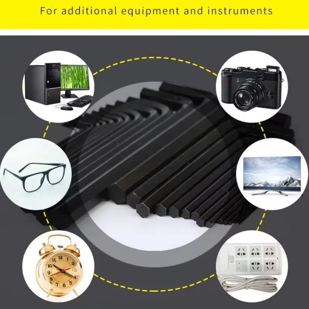 30Piece Hex Key Wrench Set SAE And Metric LShaped Allen Wrenches Chrome Vanadium Steel 4