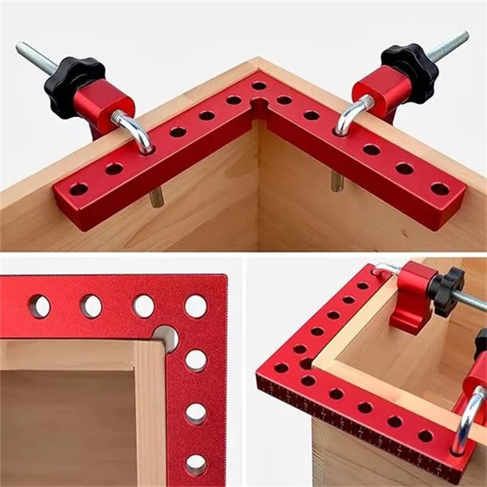 3Piece 90 Degree LShaped Woodworking Corner Clamps Carpenter Square Fixture Set 2