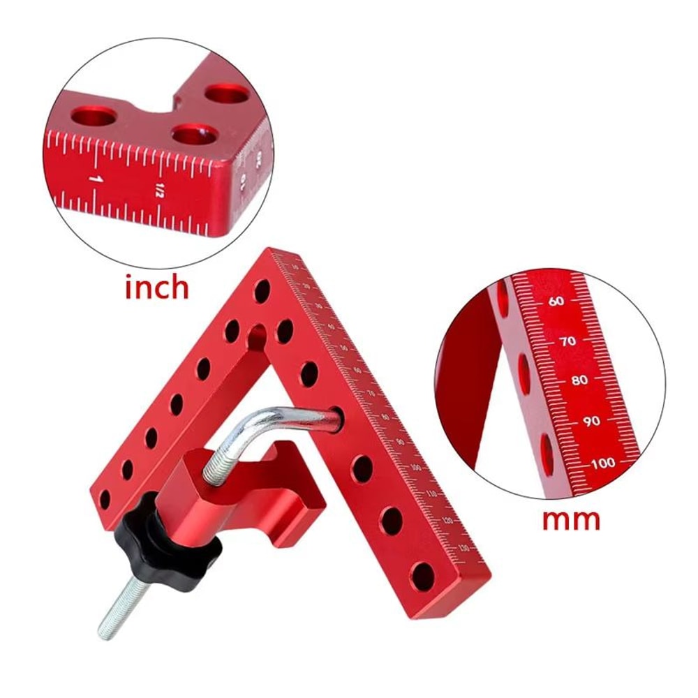 3Piece 90 Degree LShaped Woodworking Corner Clamps Carpenter Square Fixture Set 3