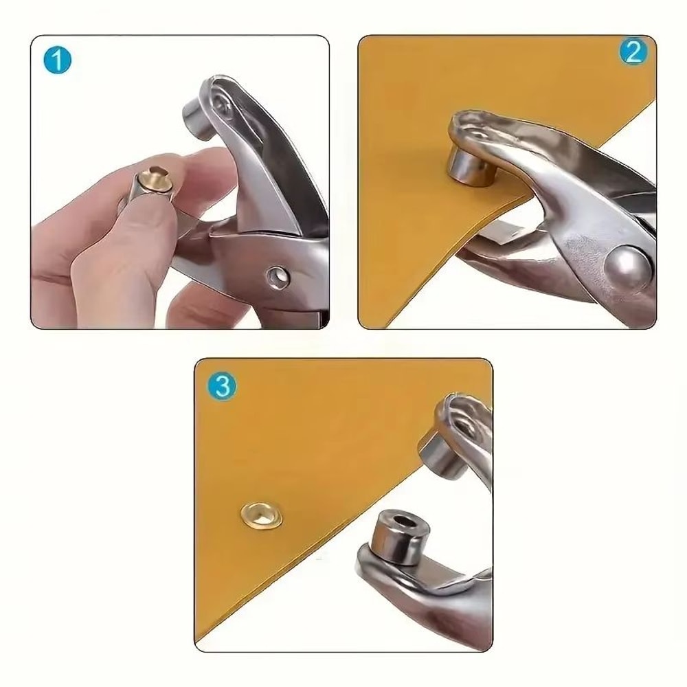 Grommet Eyelet Plier Kit Manual Hole Punch Tool Set For Leather Sewing And DIY Projects 1