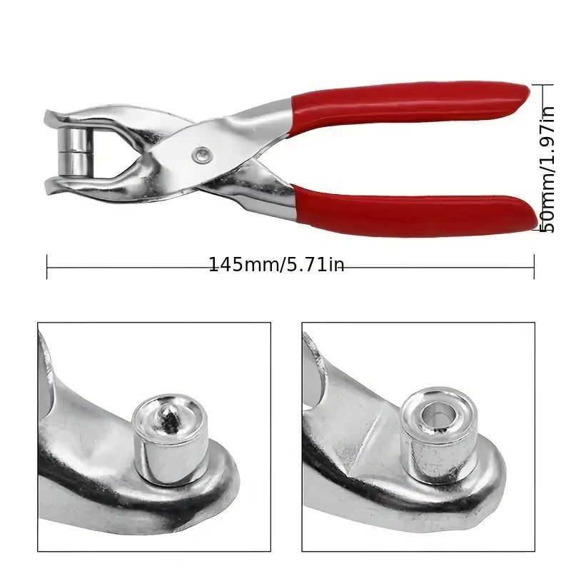 Grommet Eyelet Plier Kit Manual Hole Punch Tool Set For Leather Sewing And DIY Projects 5