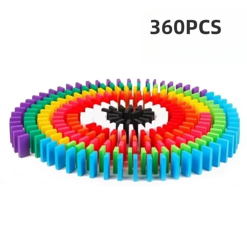 Rainbow Wooden Domino Blocks Montessori Color Sorting And Early Learning Set 9