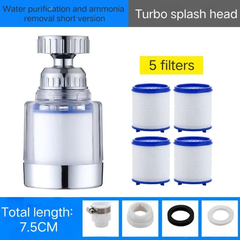 Universal Tap Water Filter And Shower Water Purifier With PP Cotton Cartridge For Kitchen And Bathr 6