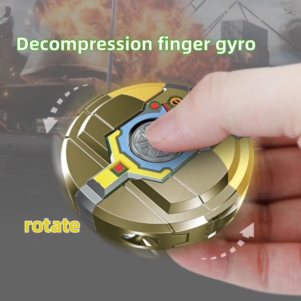 Dual Form Fingertip Gyroscope Transformable Robot Fidget Spinner Low Noise Stress Relief Toy 2