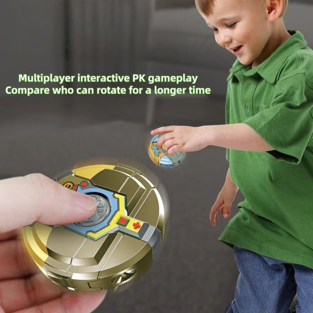 Dual Form Fingertip Gyroscope Transformable Robot Fidget Spinner Low Noise Stress Relief Toy 3