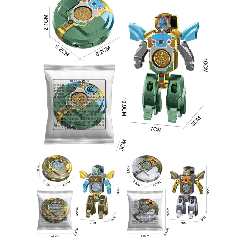 Dual Form Fingertip Gyroscope Transformable Robot Fidget Spinner Low Noise Stress Relief Toy 9