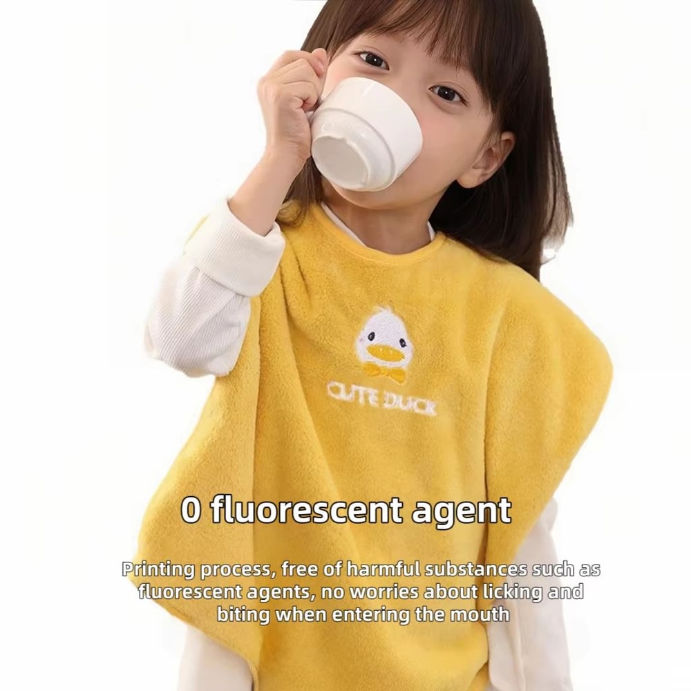 Kids Waterproof Towel Bib For Brushing Teeth And Face Washing Soft Skin Friendly Grooming Bib 4