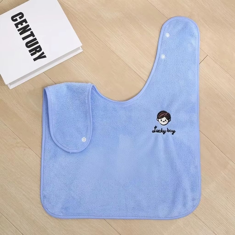 Kids Waterproof Towel Bib For Brushing Teeth And Face Washing Soft Skin Friendly Grooming Bib 5