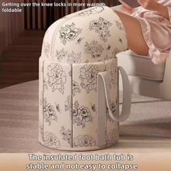 insulated foldable foot bath tub calf-high portable foot soaking bag for home and travel