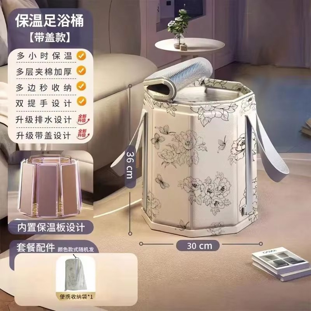 Insulated Foldable Foot Bath Tub CalfHigh Portable Foot Soaking Bag For Home And Travel 7