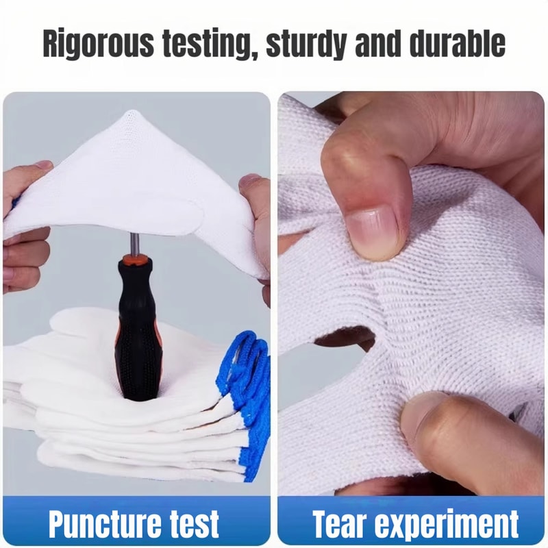 Pure Cotton Breathable Anti Slip Work Gloves Bulk Pack 103060 Pairs For Cleaning Handling And Daily 1