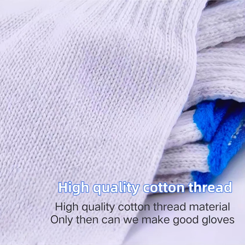 Pure Cotton Breathable Anti Slip Work Gloves Bulk Pack 103060 Pairs For Cleaning Handling And Daily 3