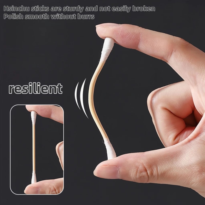Chlorine Free Wooden Cotton Swabs Double Headed Hypoallergenic Makeup And Gentle Cleaning Swabs 500 3