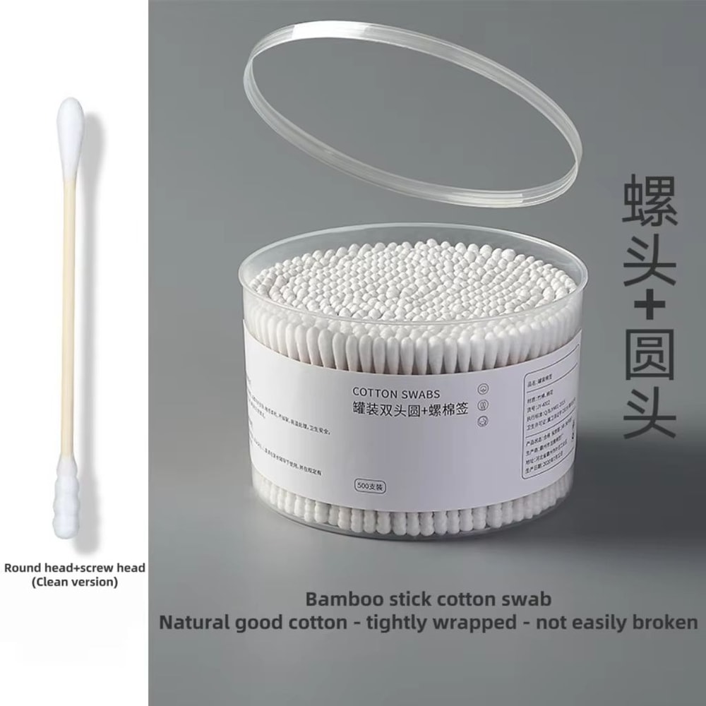 Chlorine Free Wooden Cotton Swabs Double Headed Hypoallergenic Makeup And Gentle Cleaning Swabs 500 8