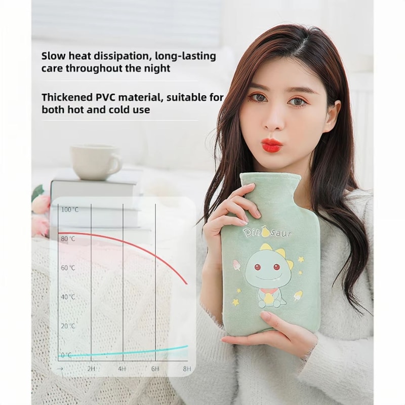 Thick PVC Insulated Hot Water Bottle ExplosionProof For LongLasting Warmth And HotCold Therapy 2