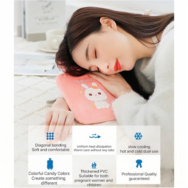 Thick PVC Insulated Hot Water Bottle ExplosionProof For LongLasting Warmth And HotCold Therapy 3