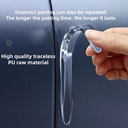transparent car door edge protector tape anti-collision protection stickers for door, bumper, and rearview mirror (4/6pc
