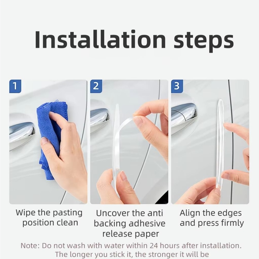 Transparent Car Door Edge Protector Tape AntiCollision Protection Stickers For Door Bumper And Rear 5