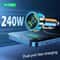 240W Dual USB Fast Charging Car Charger With Digital Display And Ambient Light For 12V24V Vehicles 0