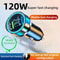 240W Dual USB Fast Charging Car Charger With Digital Display And Ambient Light For 12V24V Vehicles 5