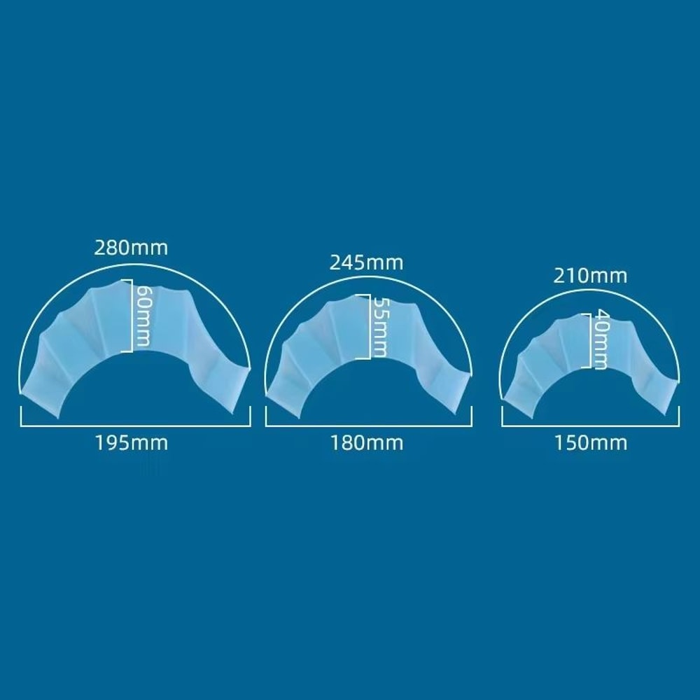 Silicone Swim Hand Paddles For Men Women And Kids WideAngle Stroke Technique Trainer For Pool Train 2