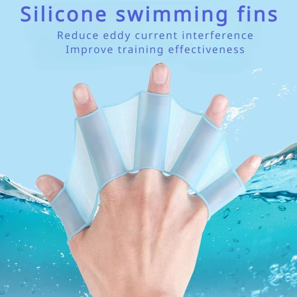 Silicone Swim Hand Paddles For Men Women And Kids WideAngle Stroke Technique Trainer For Pool Train 4