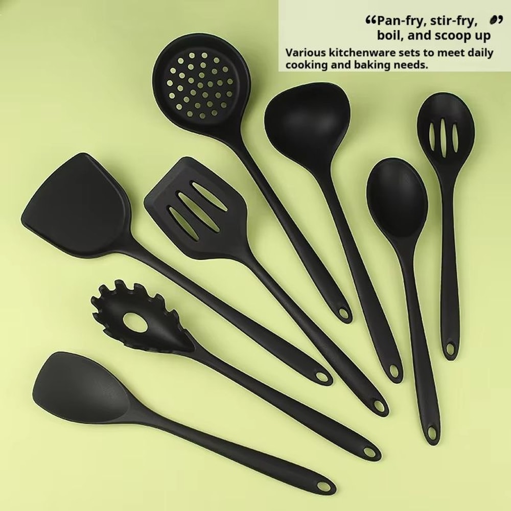 NonstickSafe Silicone Kitchen Utensil Set With Spatula Soup Ladle And Slotted Spoon 148PCS 0