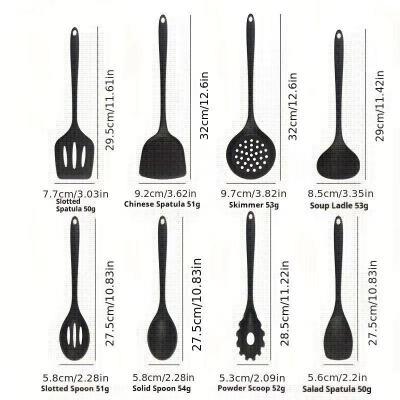 NonstickSafe Silicone Kitchen Utensil Set With Spatula Soup Ladle And Slotted Spoon 148PCS 1