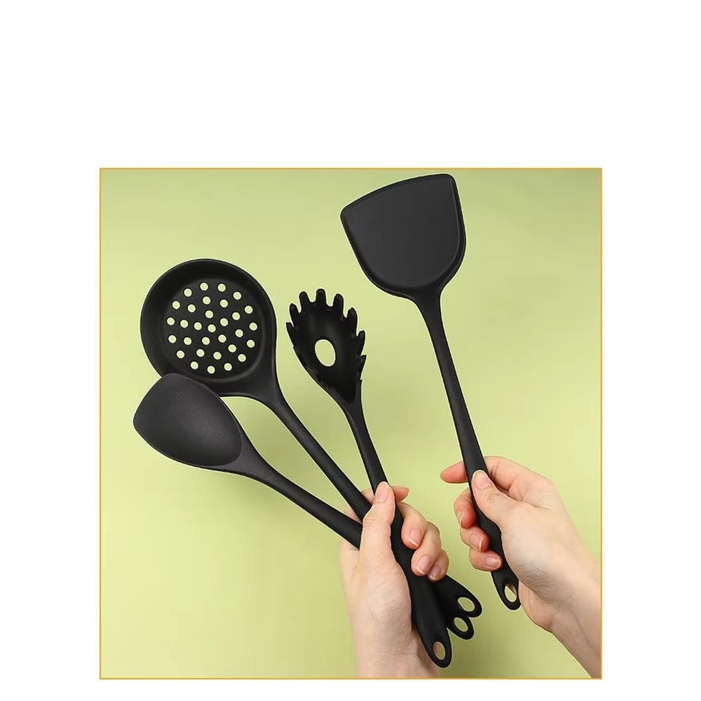 NonstickSafe Silicone Kitchen Utensil Set With Spatula Soup Ladle And Slotted Spoon 148PCS 6