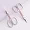 Coral Pink Ambidextrous Cuticle Scissors Extra Fine Curved Precision Manicure Tool 0