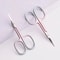 Coral Pink Ambidextrous Cuticle Scissors Extra Fine Curved Precision Manicure Tool 0