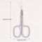 Coral Pink Ambidextrous Cuticle Scissors Extra Fine Curved Precision Manicure Tool 1