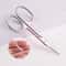Coral Pink Ambidextrous Cuticle Scissors Extra Fine Curved Precision Manicure Tool 5