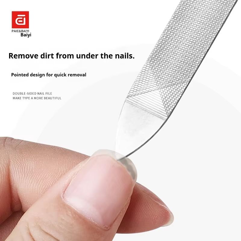 Heavy Duty Stainless Steel Nail File And Polisher Reusable Nail Shaping Tool For Natural And Artifi 2