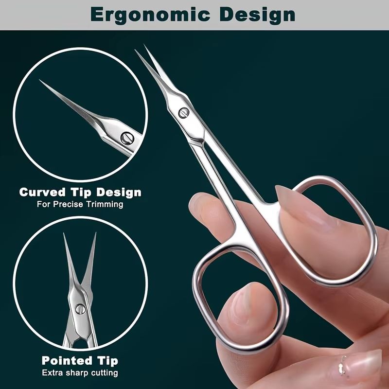 Curved Cuticle Scissors And Dead Skin Remover Nail Trimmer Professional Nail Art Tool 3