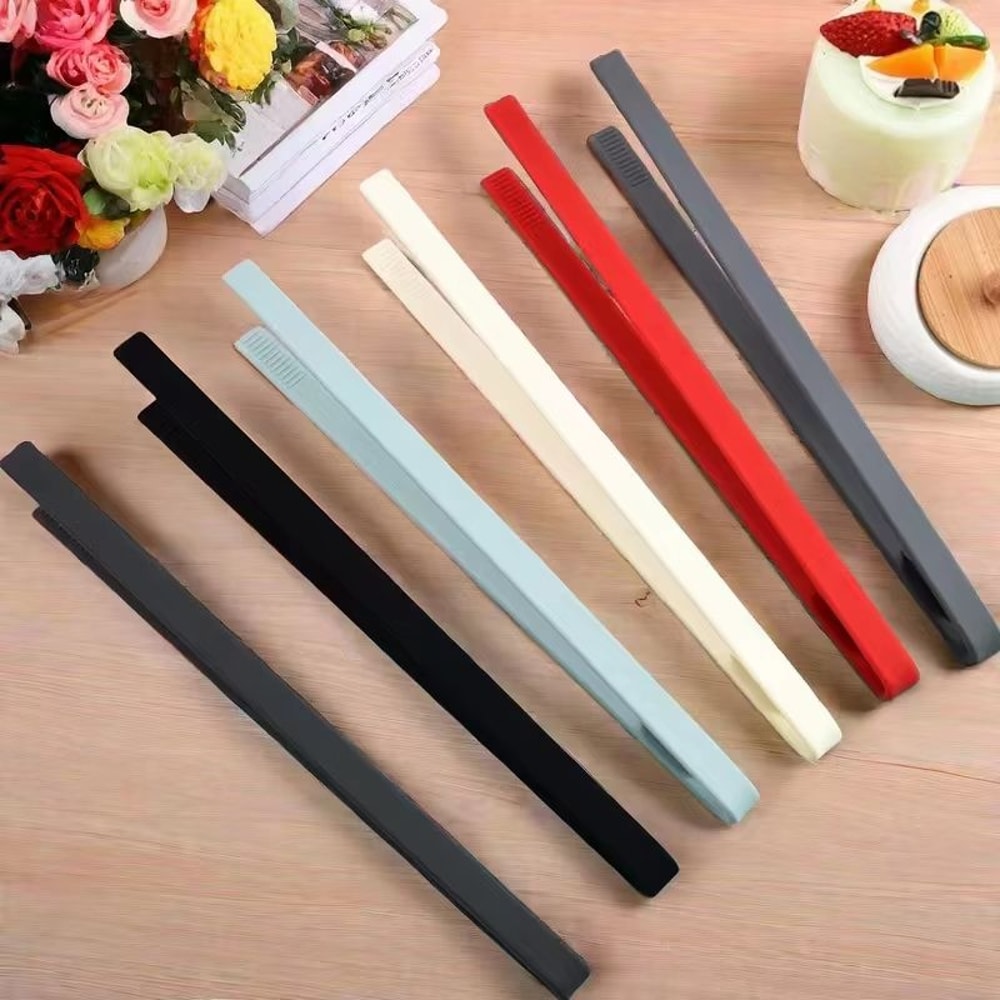 Strong Grip Heat Resistant Silicone Kitchen Tongs BBQ Cooking Tongs For Nonstick Pans Grill And Toa 1