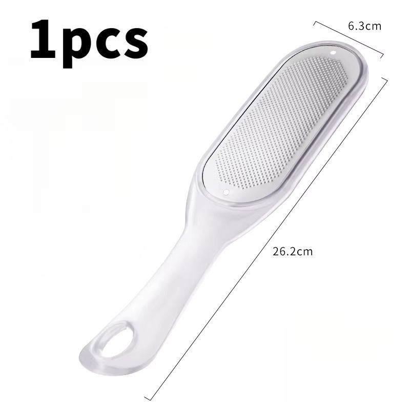 Double Sided Stainless Steel Foot File Pedicure Tools Set Heel Exfoliating Callus Remover And Brush 6