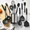 12Piece 360 Rotating Base Silicone Kitchen Utensil Set HeatResistant NonToxic Cooking And Baking To 6
