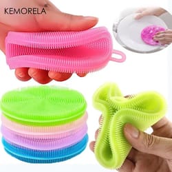 multifunction silicone dishwashing brush and cleaning mat dishwasher safe pot and pan scrubber table mat