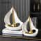 Luxury Ceramic Sailboat Sculpture Decorative Boat Figurine For Home And Office 2