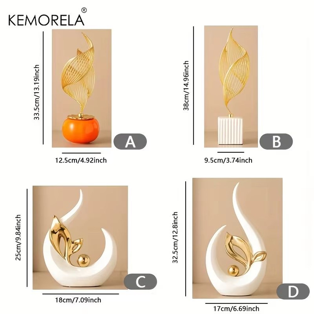 Nordic Ceramic Statue Creative Luxury Sculpture For Living Room And Office Decor 5