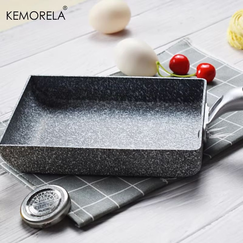 Japanese Medical Stone NonStick Tamagoyaki Frying Pan For Eggs Omelettes And Pancakes 2